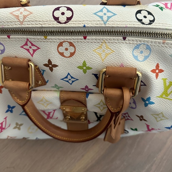 Louis Vuitton Speedy 30 Bag in Multicolored White. - Picture 5 of 14